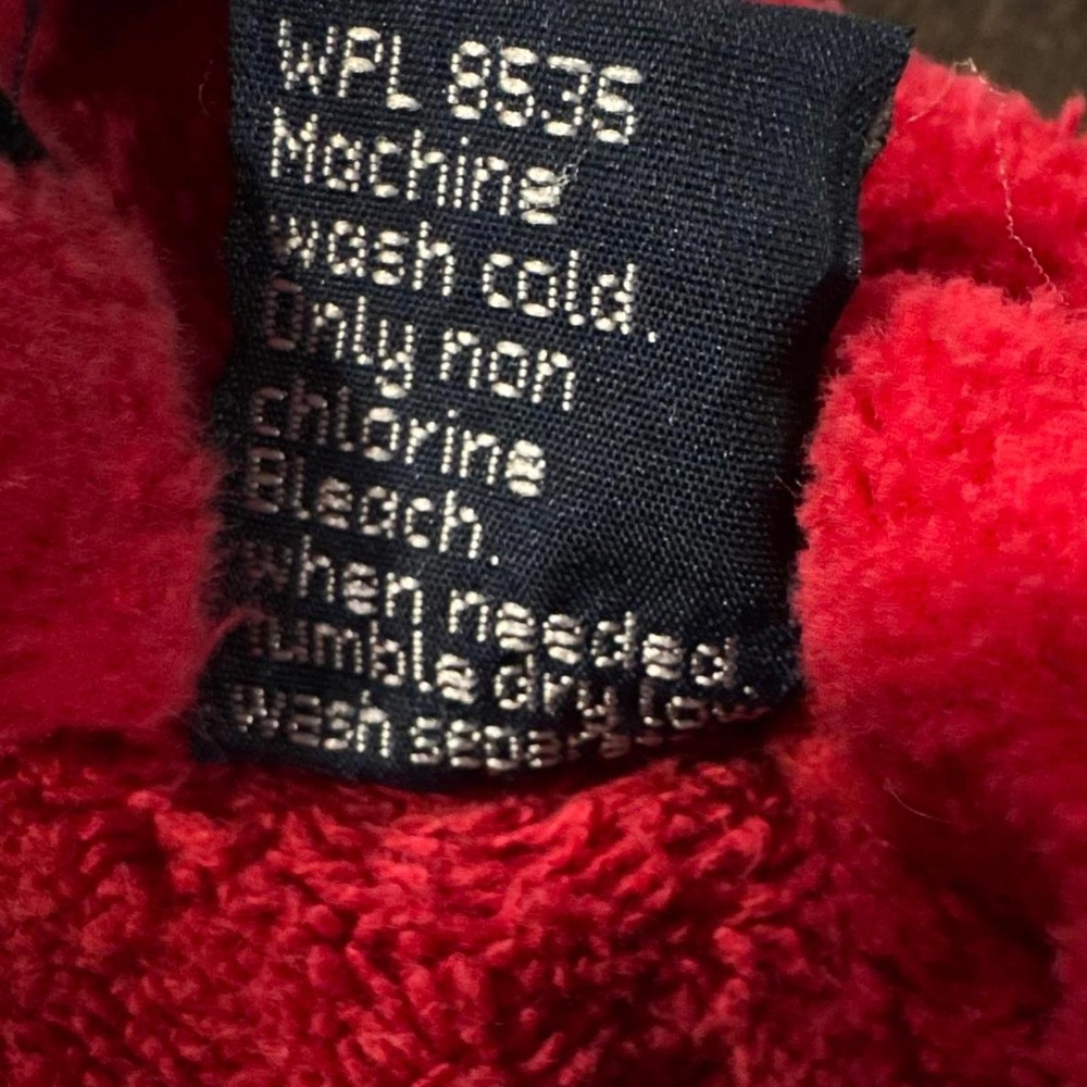 Vintage Polo Ralph Lauren Bathrobe Plush Lounge Spa Red O/S Pocket Pony SEE NOTE - Picture 8 of 8